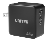 UNITEK Ładowarka Sieciowa Travel GAN 2x USB-C 1x USB-A 65W; P1117B - 1172349 - zdjęcie 1